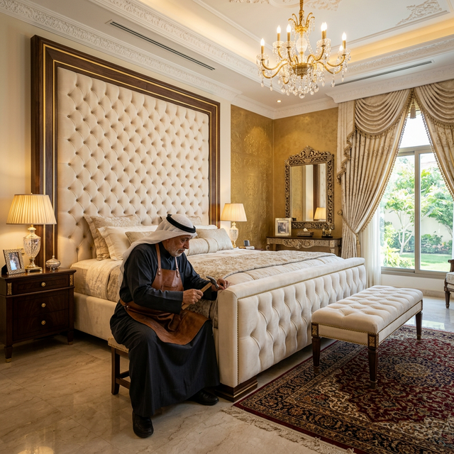 تفصيل وتنجيد غرف النوم ورأس السرير